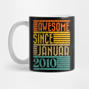 Awesome Since January 2010 14 Years Old 14th Birthday Mug